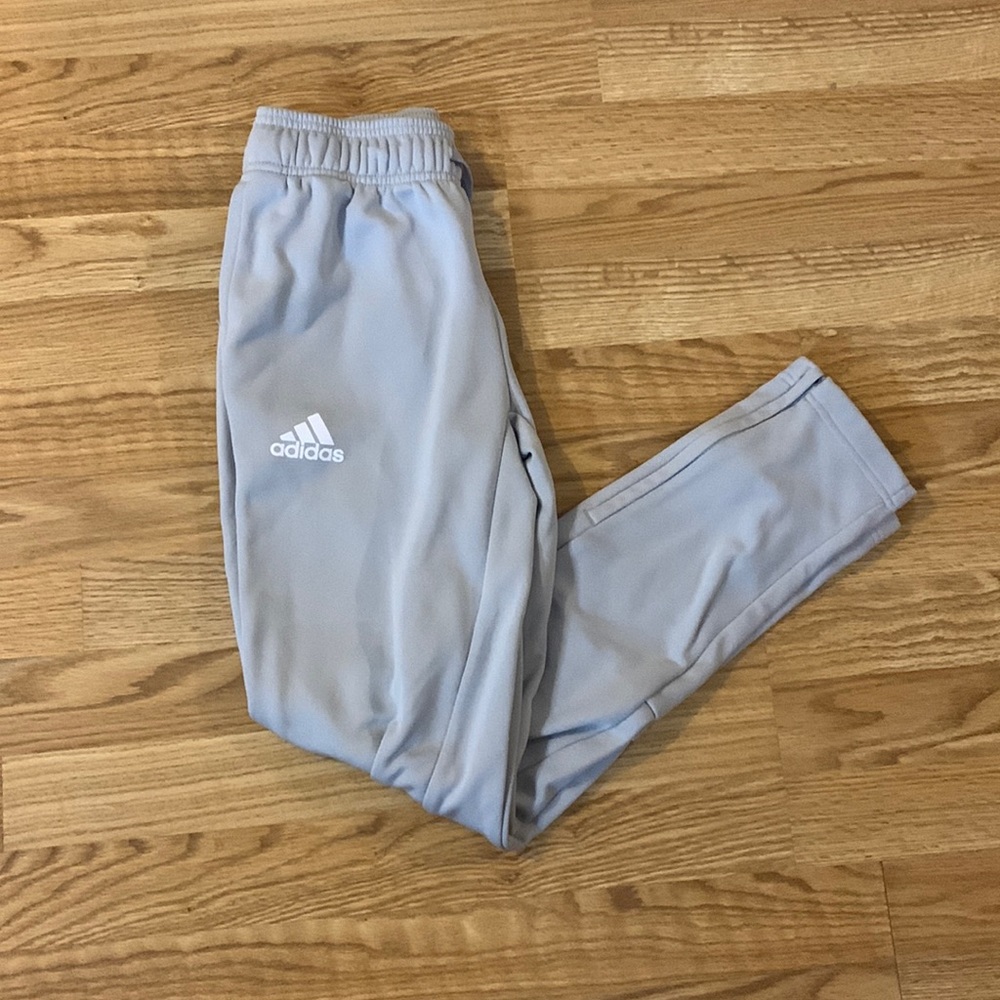 Grey adidas sweat pants in good condition.